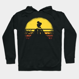 Tropical Hawaii Volcano Vintage Sunset Hoodie